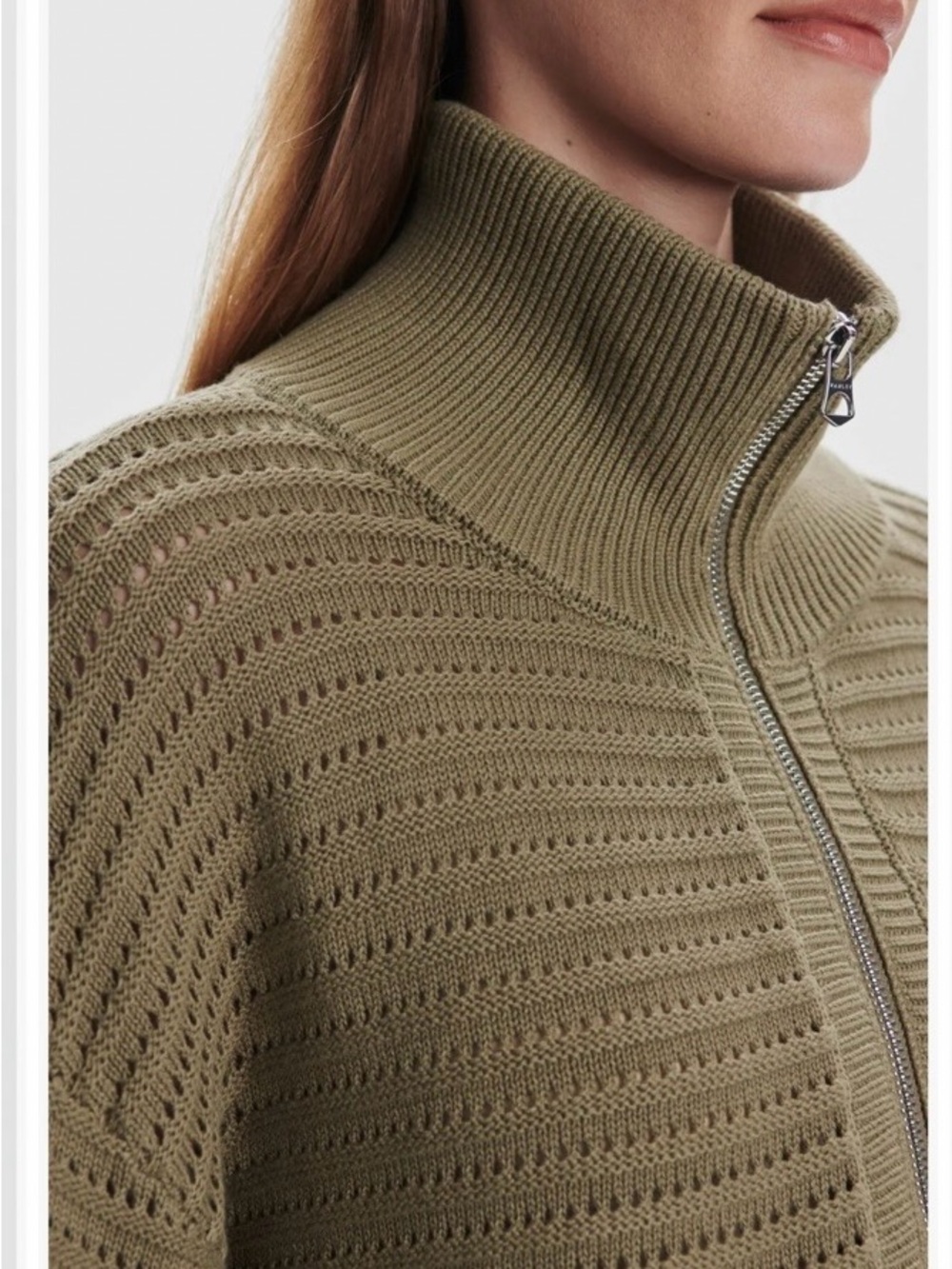 Varley Tara Pointelle Half-Zip Sweater - Picture 4 of 7